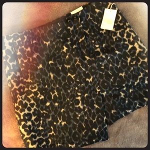 Leopard print mini skirt